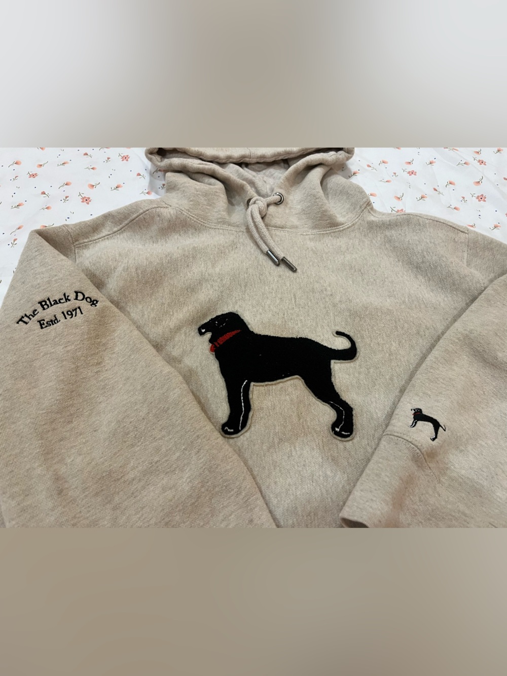 The Black Dog embroidered hoodie